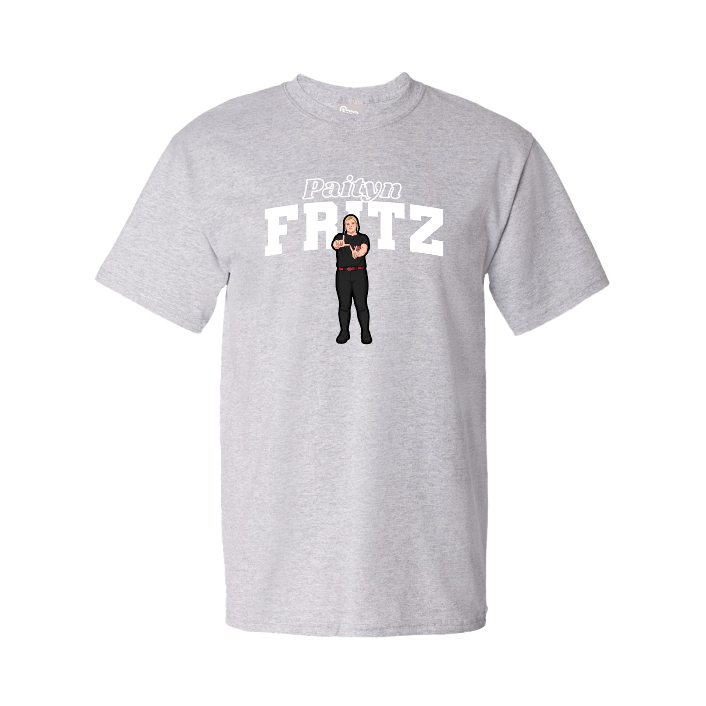 Youth Tee — Name Arch in Grey