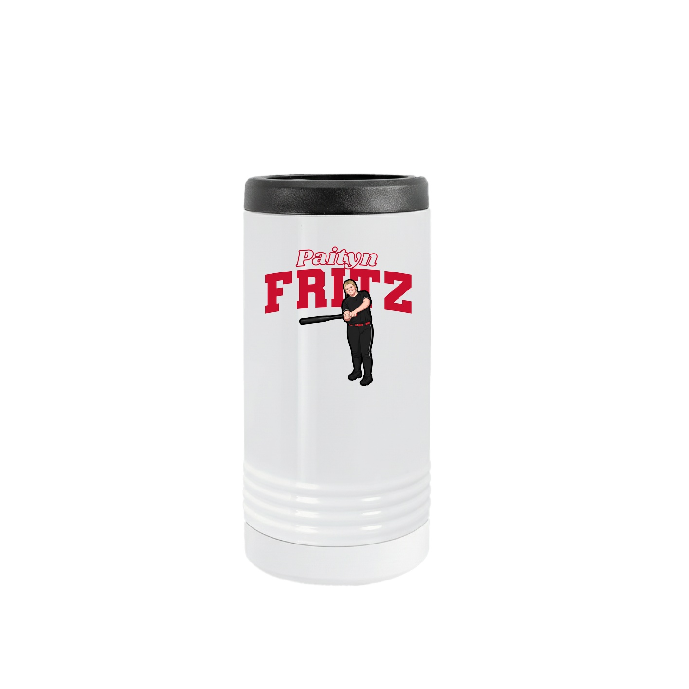 Slim Beverage Holder — Name Arch in White