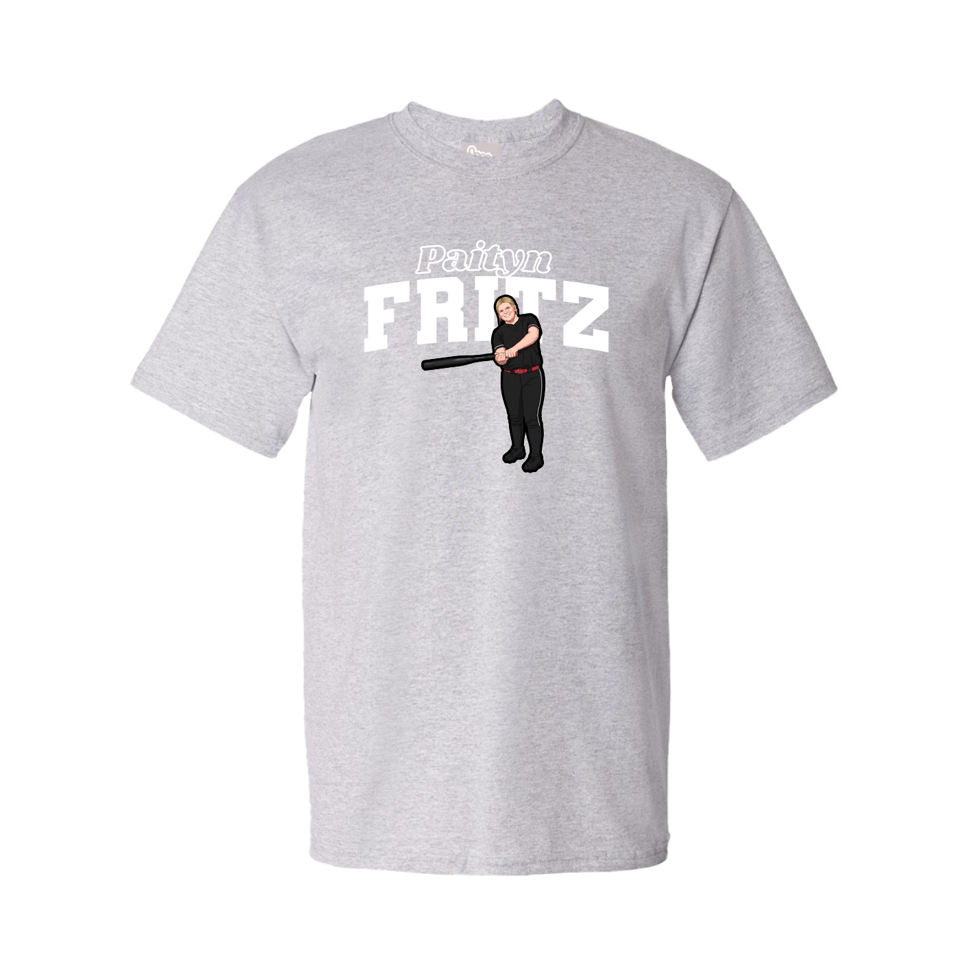 Youth Tee — Name Arch in Grey