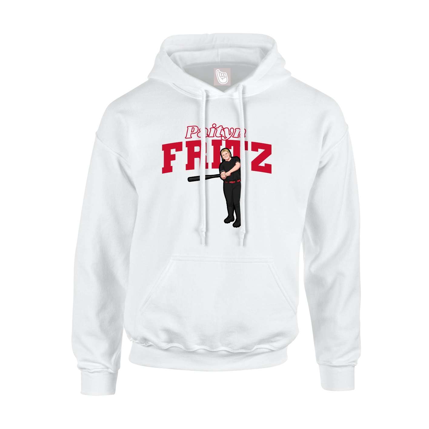 Hoodie — Name Arch in White