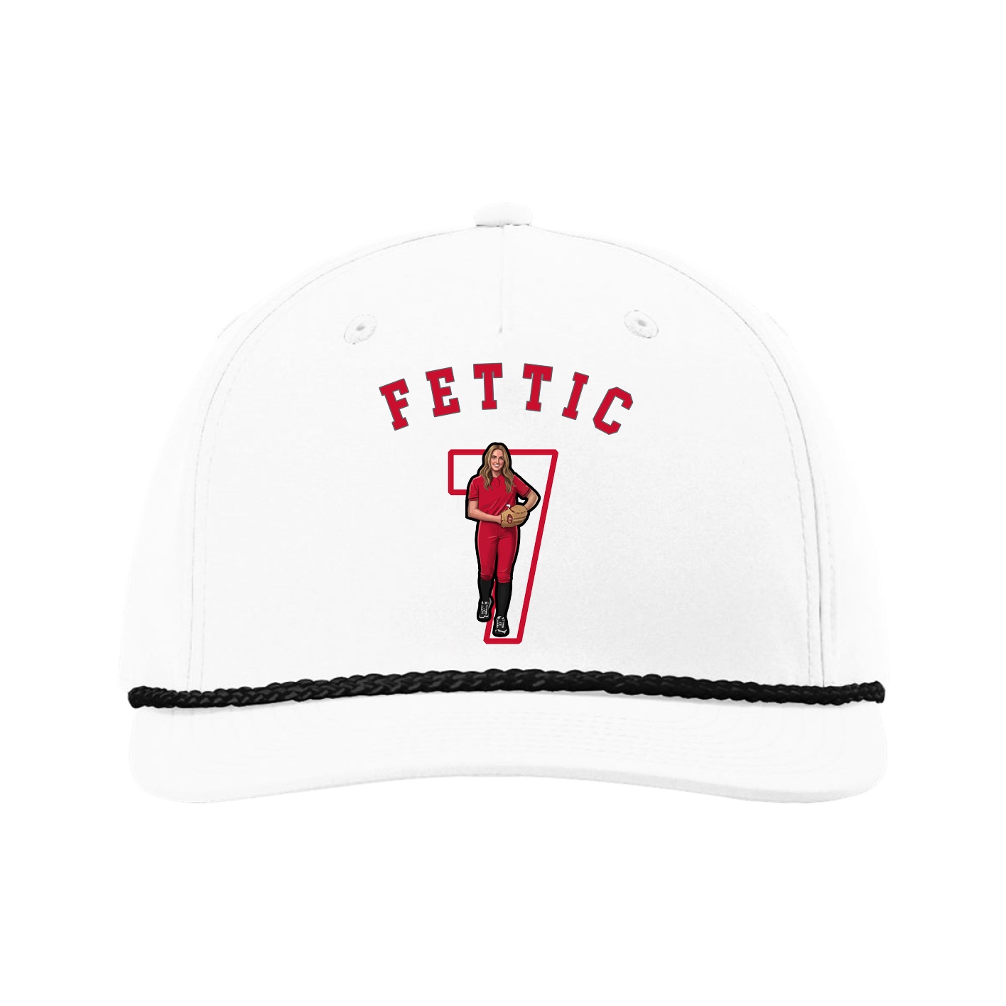 Five-Panel Classic Rope Cap — Shirsey Arch in White