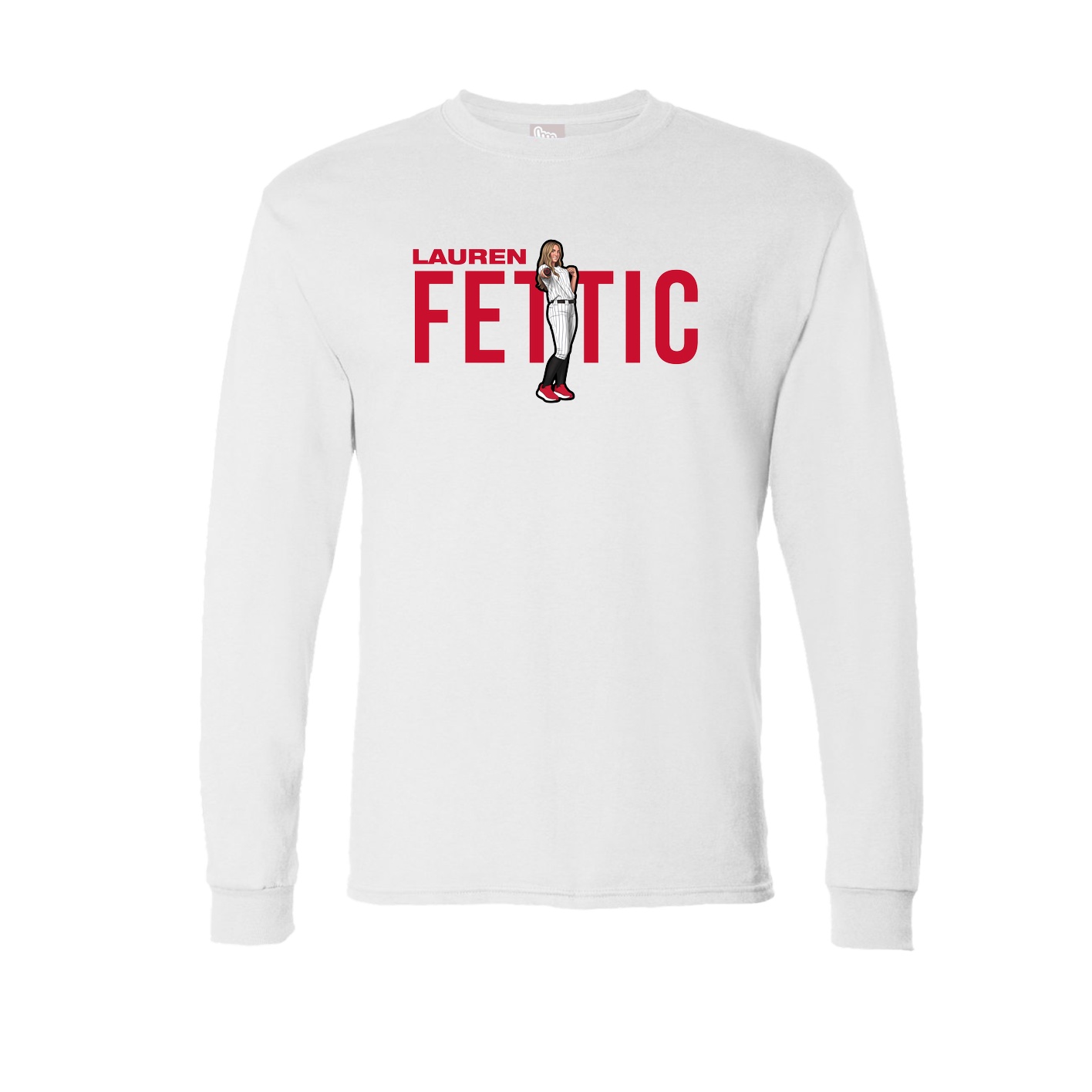 Long Sleeve Tee — Player Name in White