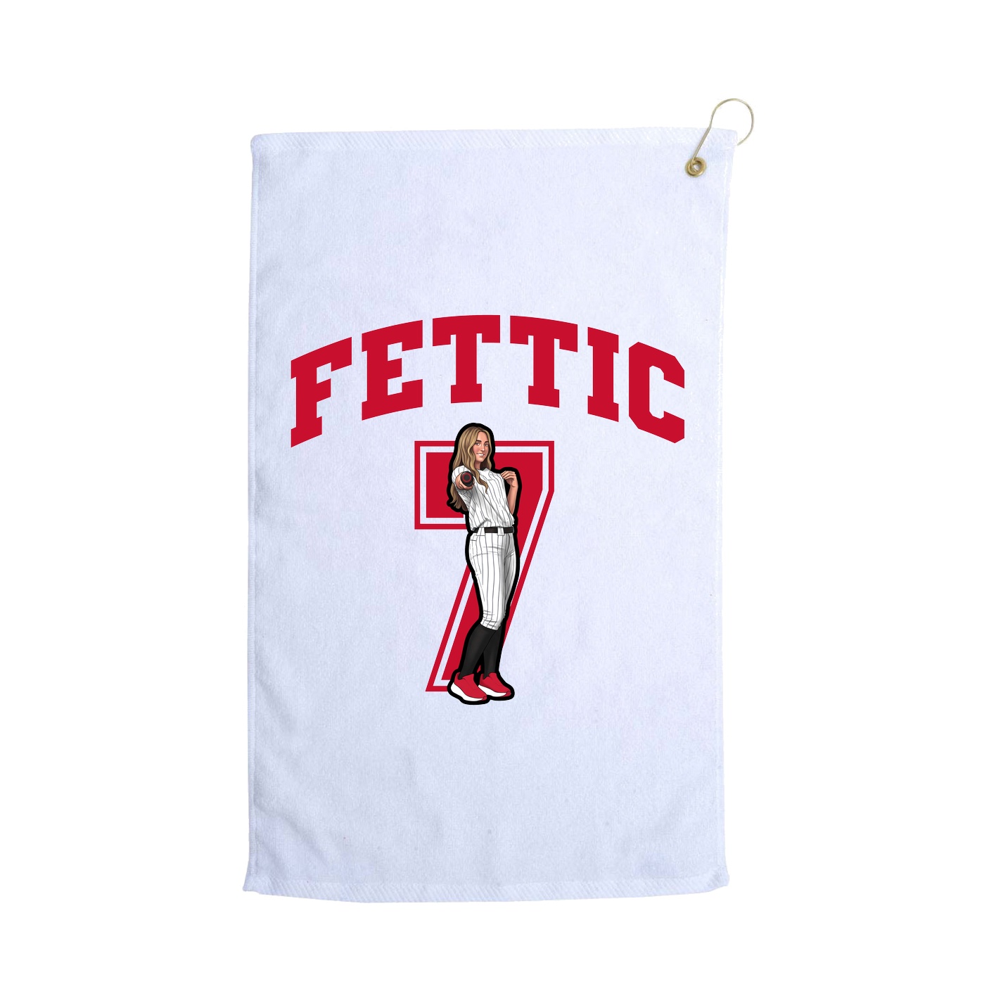 Golf Towel — Number in White