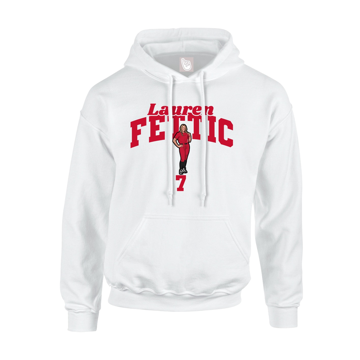 Youth Hoodie — Signature Arch in White