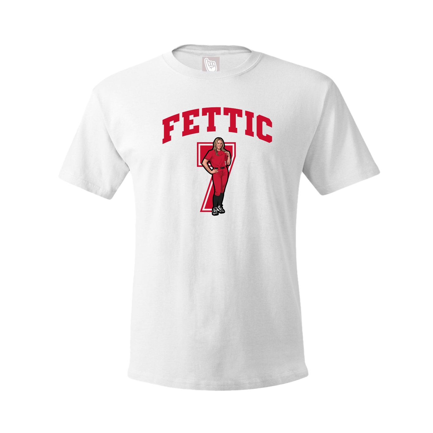 Youth Tee — Number in White