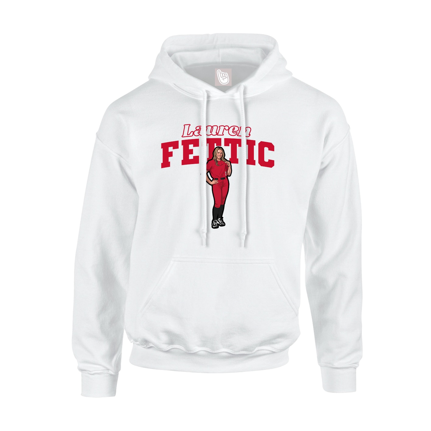 Hoodie — Name Arch in White