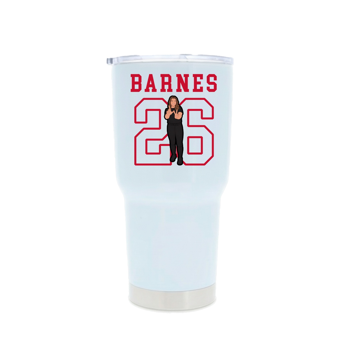 30oz Stainless Steel Tumbler — Shirsey in White