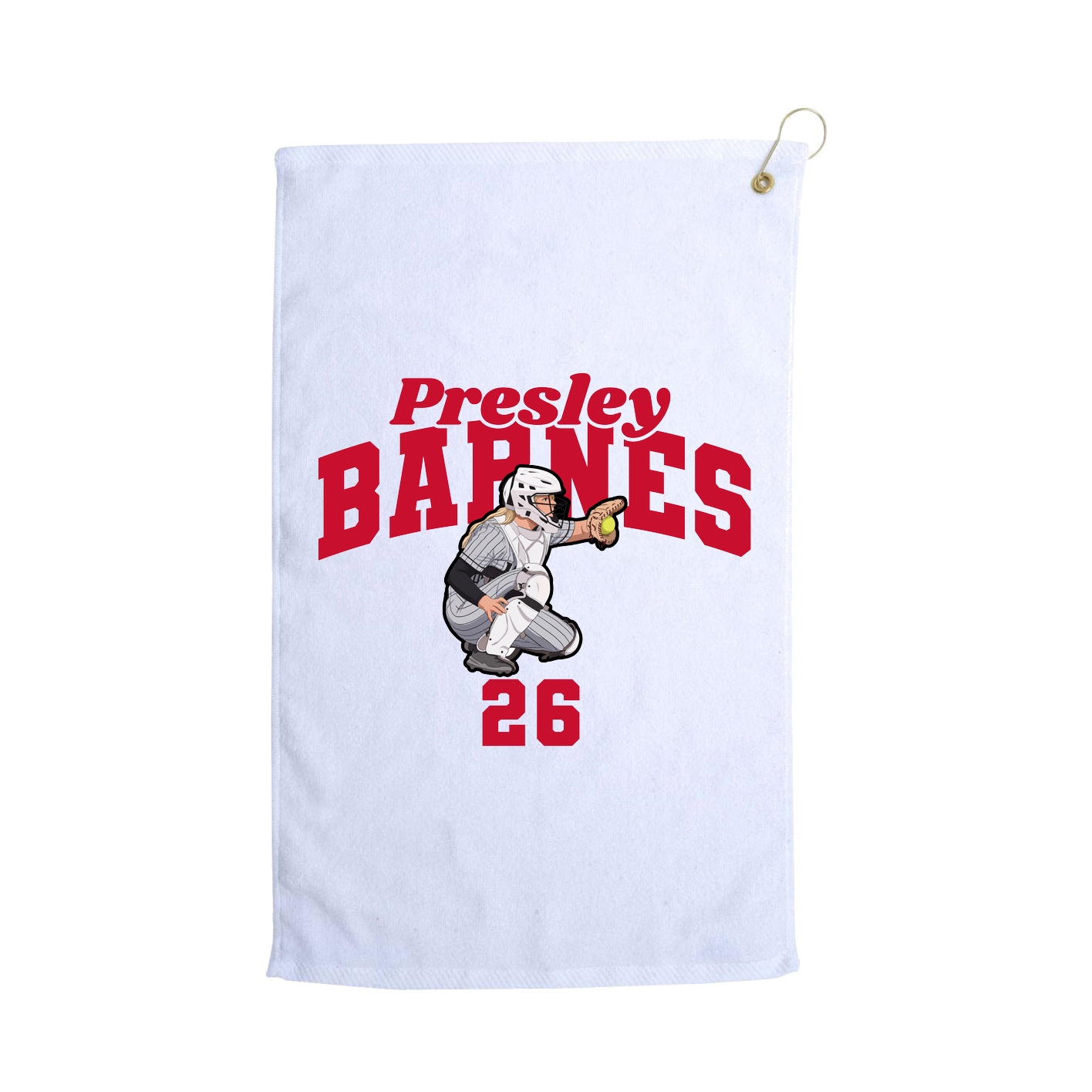 Golf Towel — Signature Arch in White
