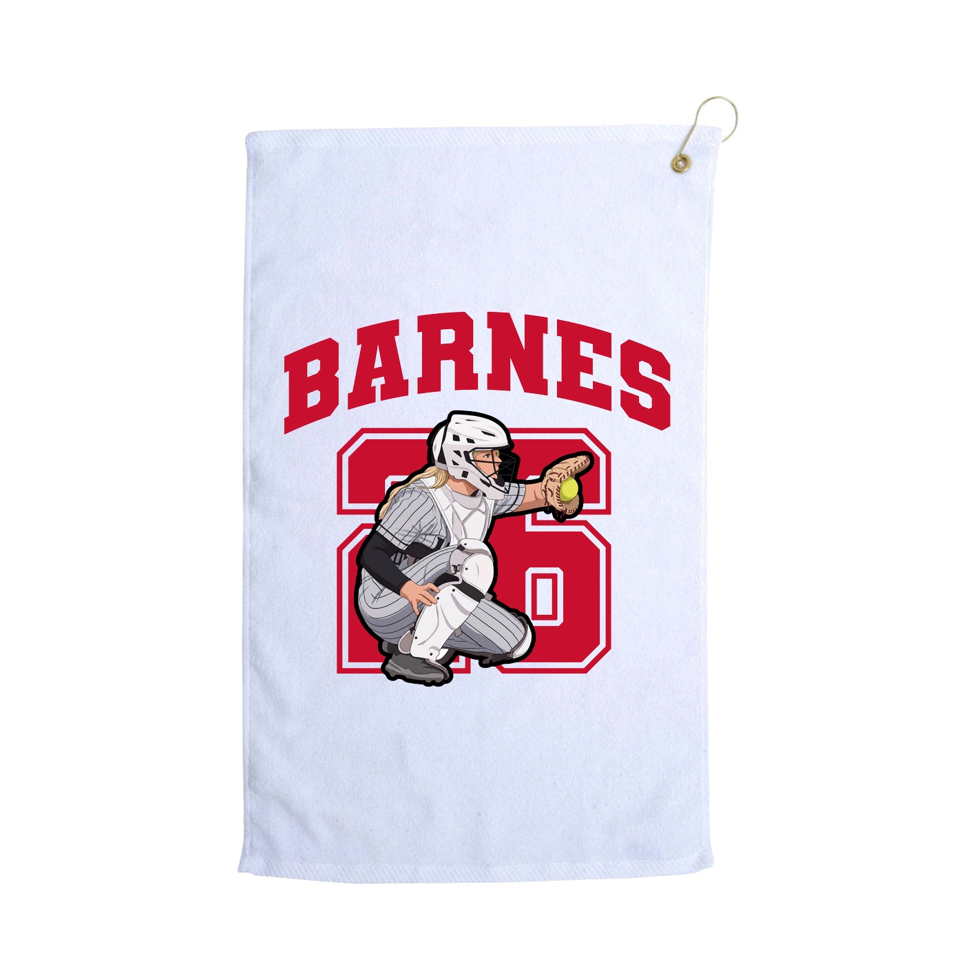 Golf Towel — Number in White