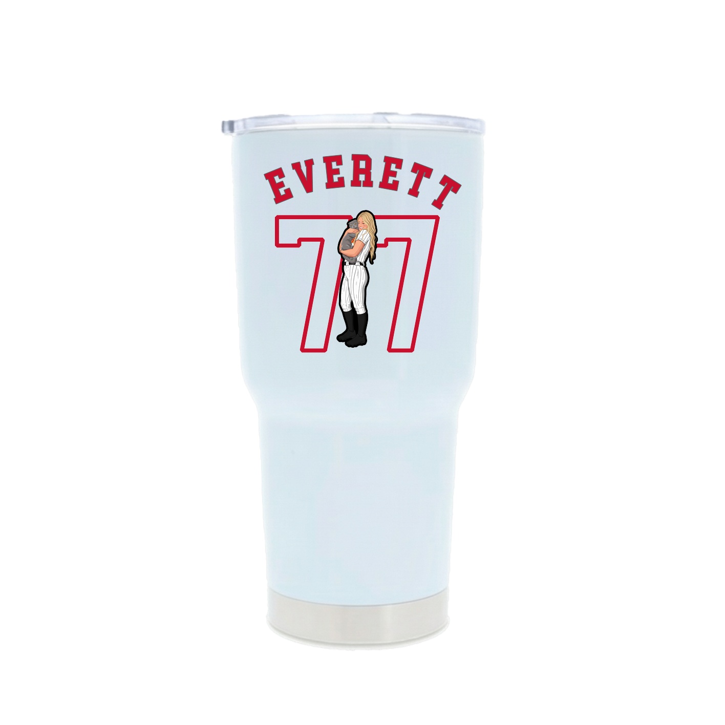 30oz Stainless Steel Tumbler — Shirsey Arch in White
