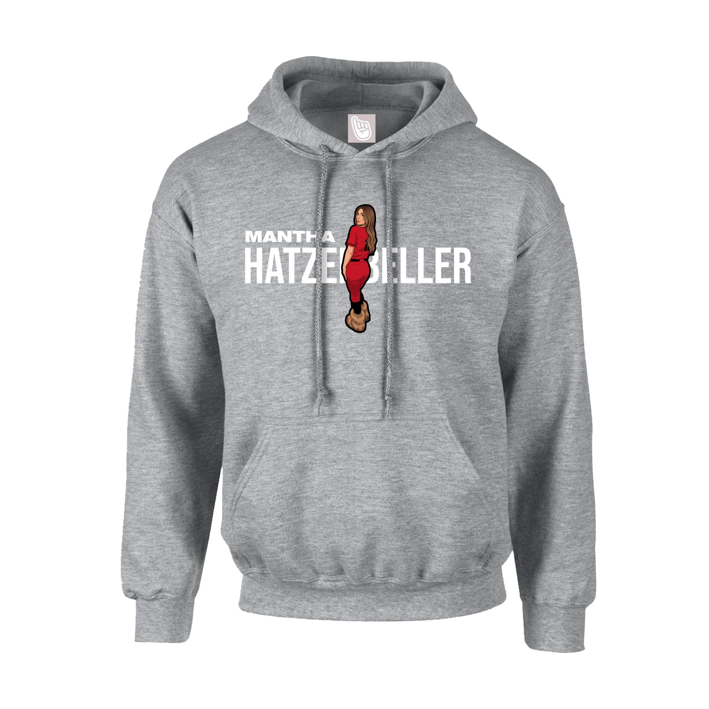 Youth Hoodie — Player Name in Grey