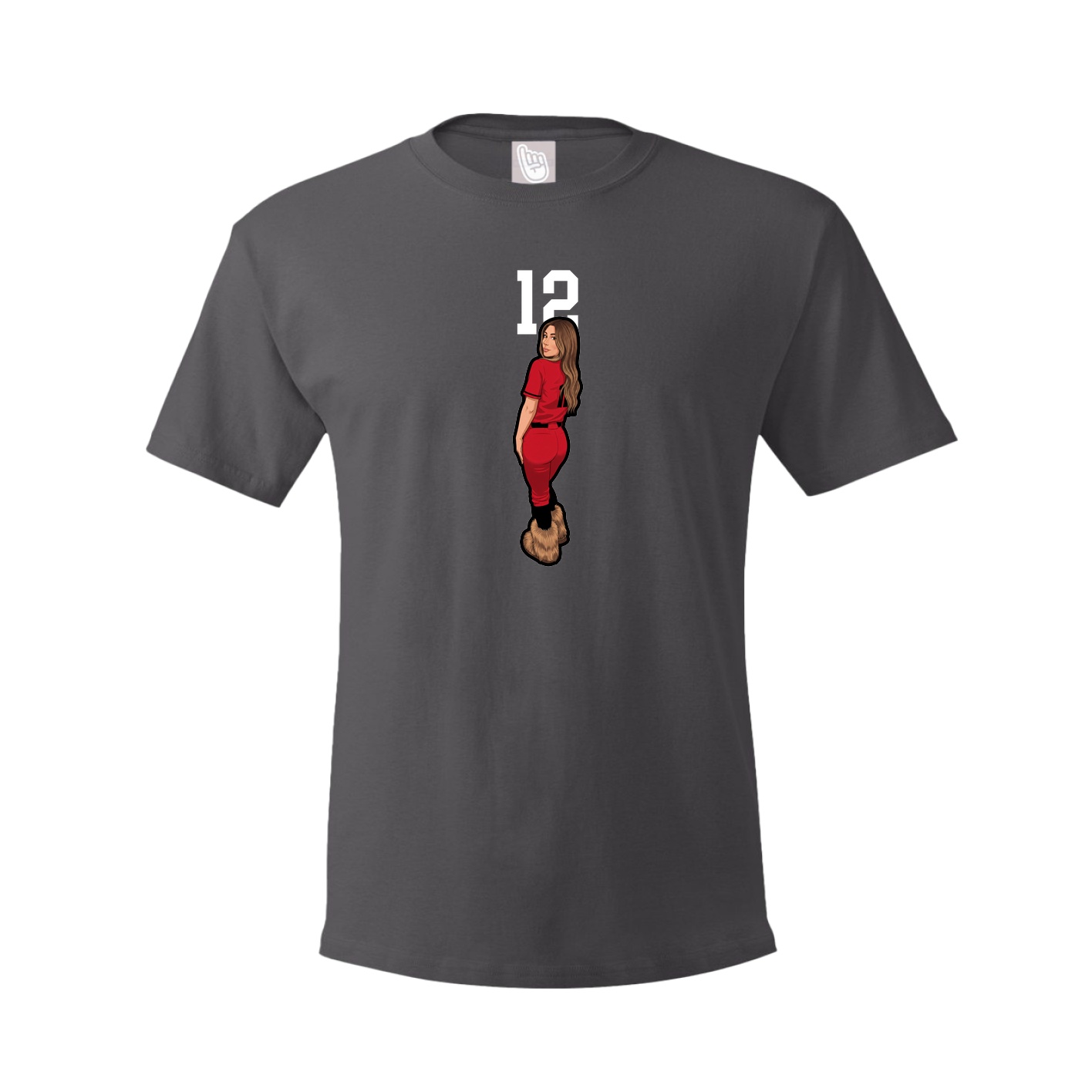 Tee — Number Top in Grey