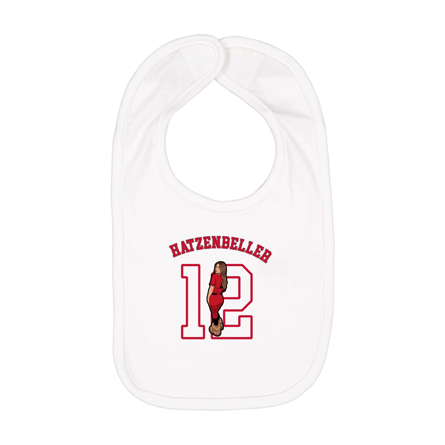 Infant Bib — Shirsey Arch in White