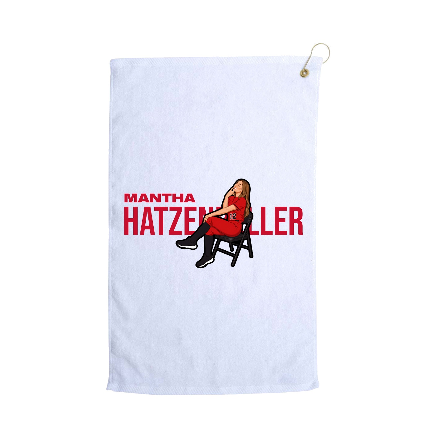 Golf Towel — Player Name in White