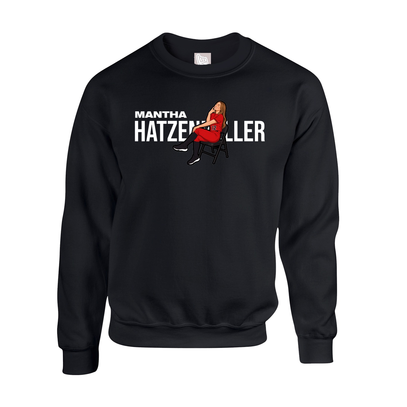 Fleece Crew — Player Name in Black