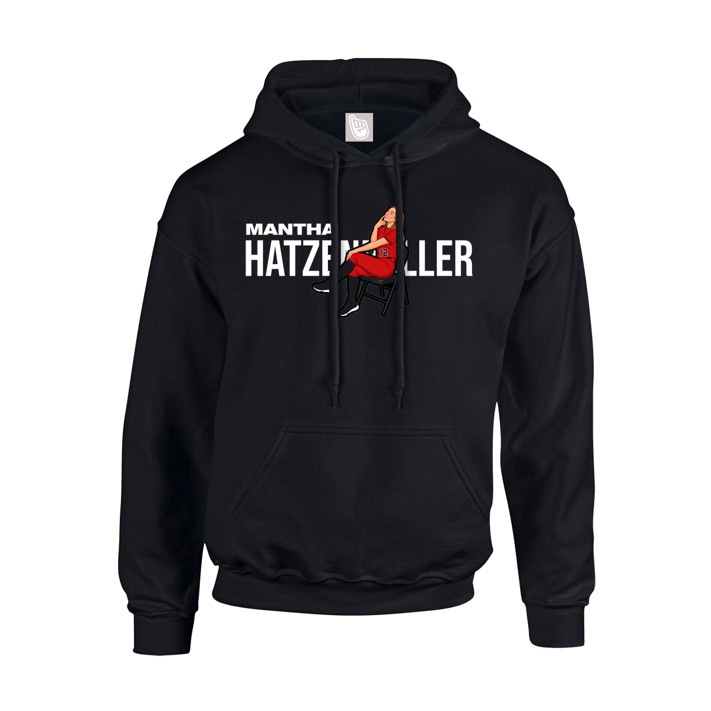 Youth Hoodie — Player Name in Black