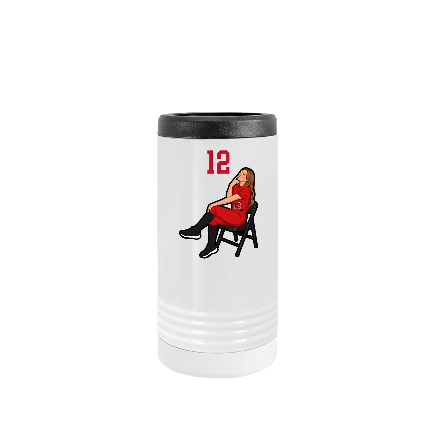 Slim Beverage Holder — Number Top in White
