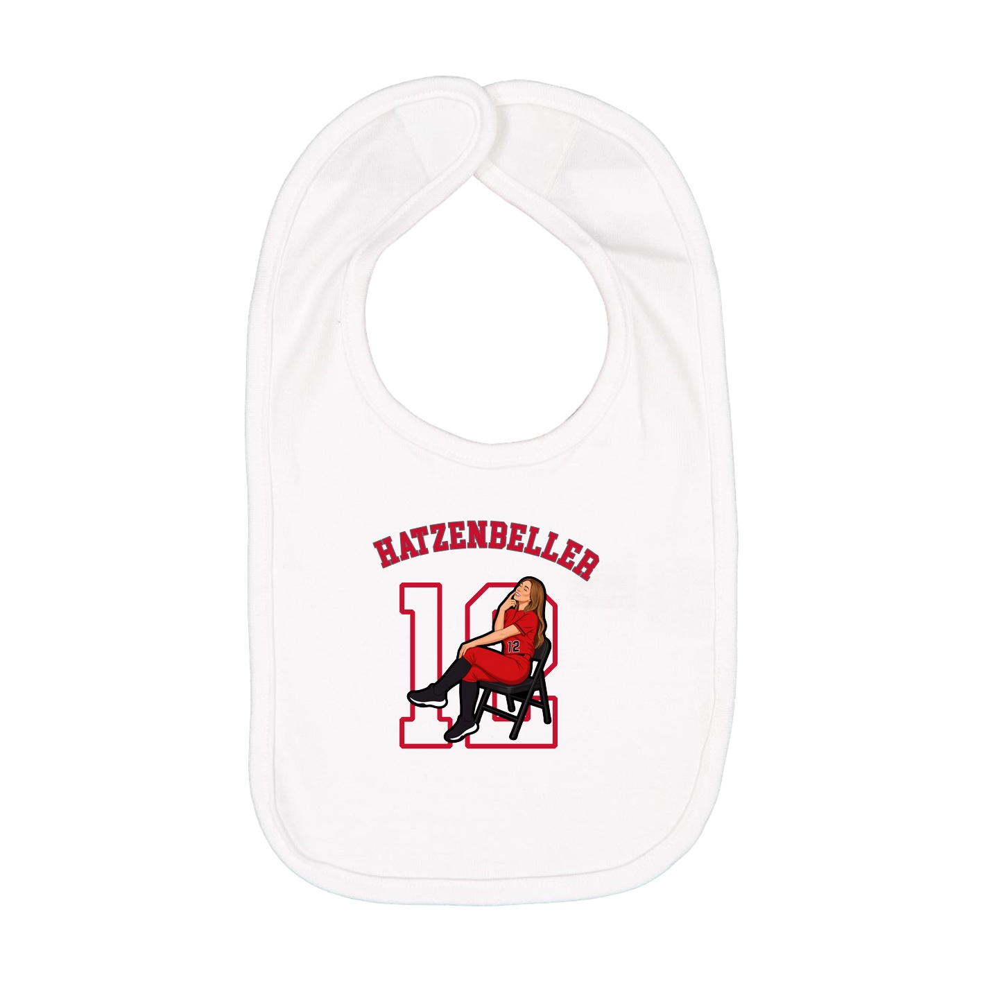 Infant Bib — Shirsey Arch in White