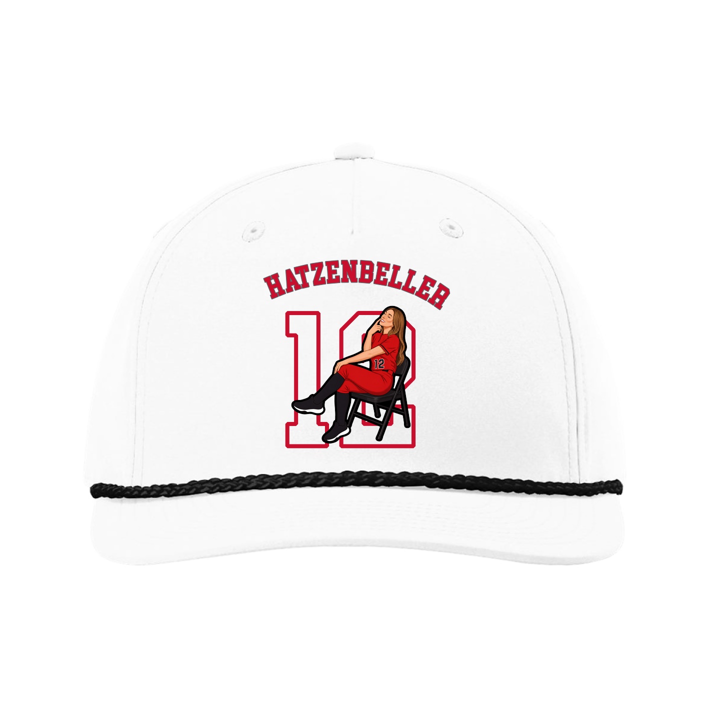 Five-Panel Classic Rope Cap — Shirsey Arch in White