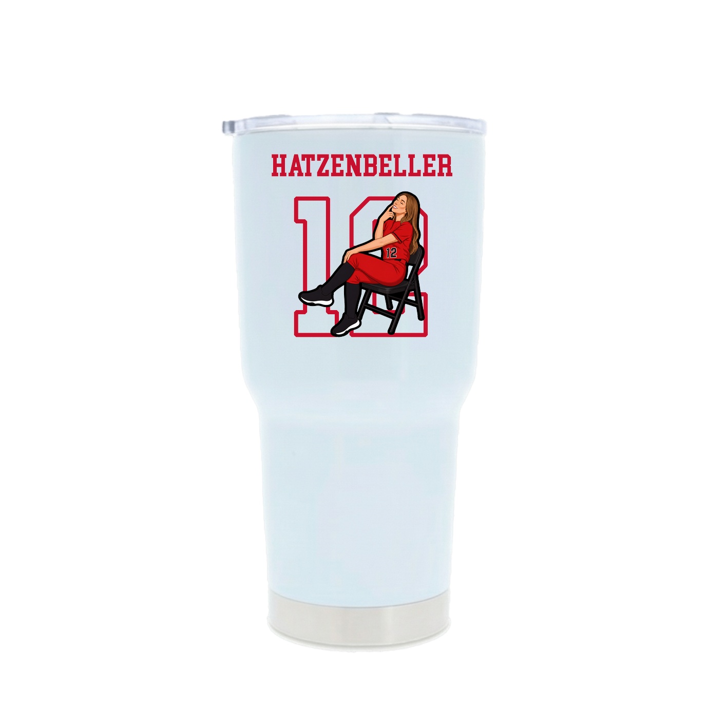 30oz Stainless Steel Tumbler — Shirsey in White