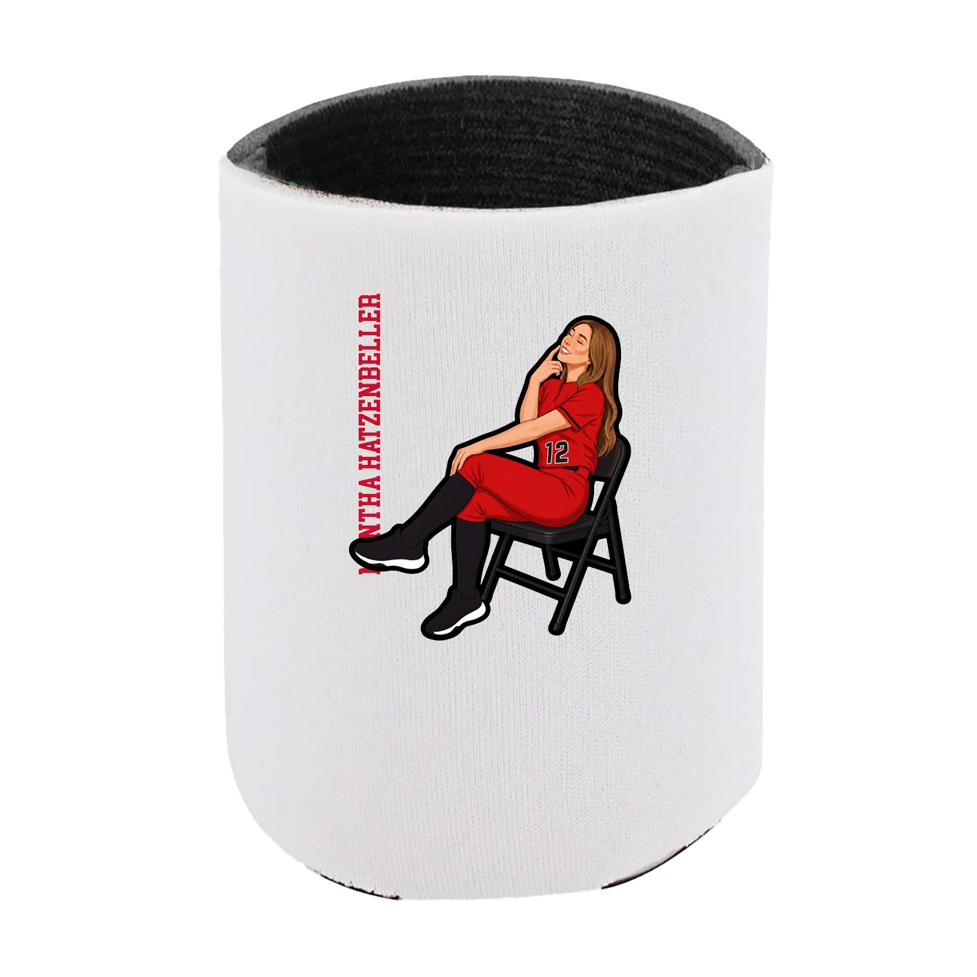 Can Holder — Name Vertical in White