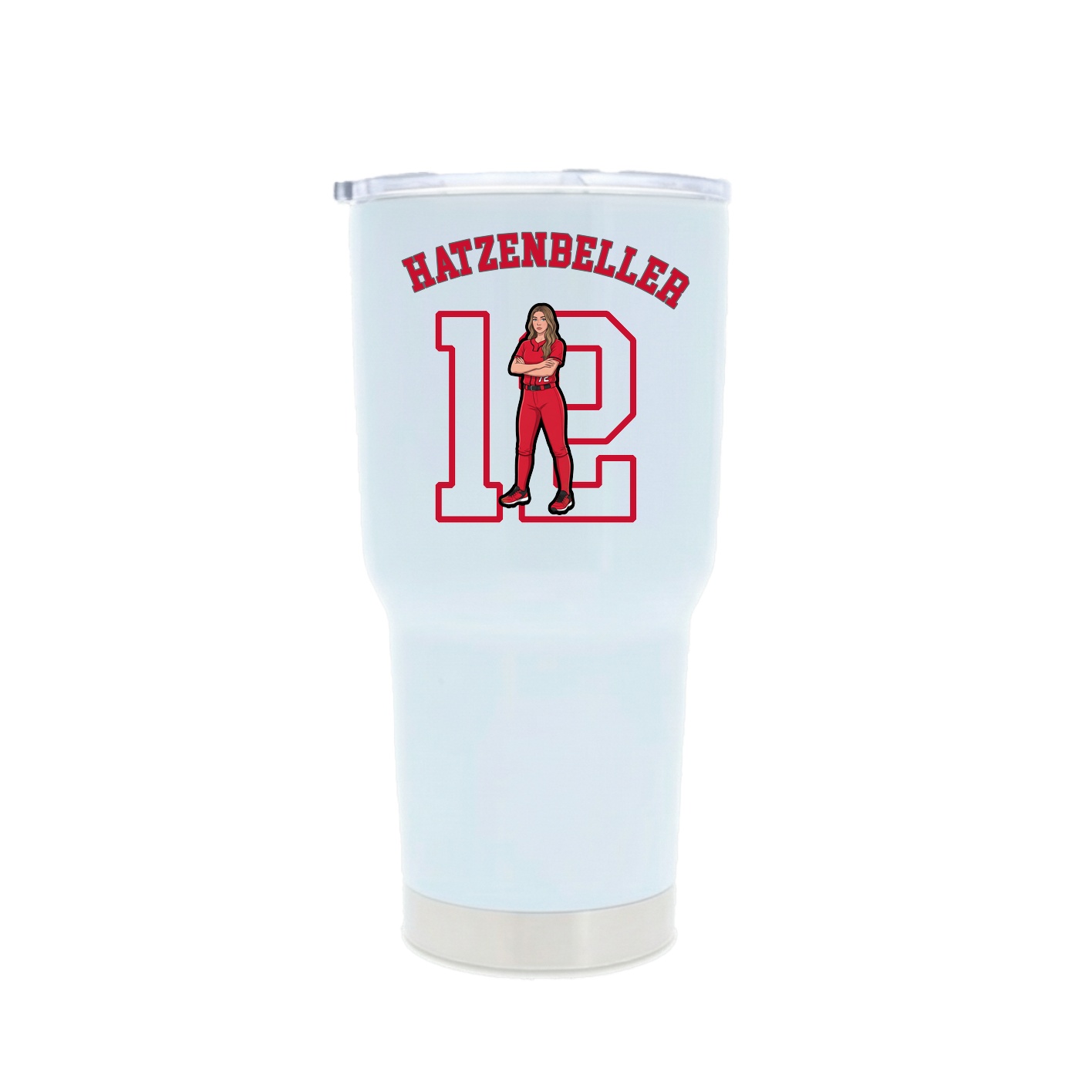 30oz Stainless Steel Tumbler — Shirsey Arch in White