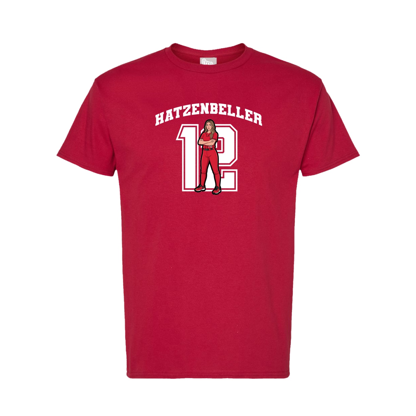 Tee — Number in Crimson