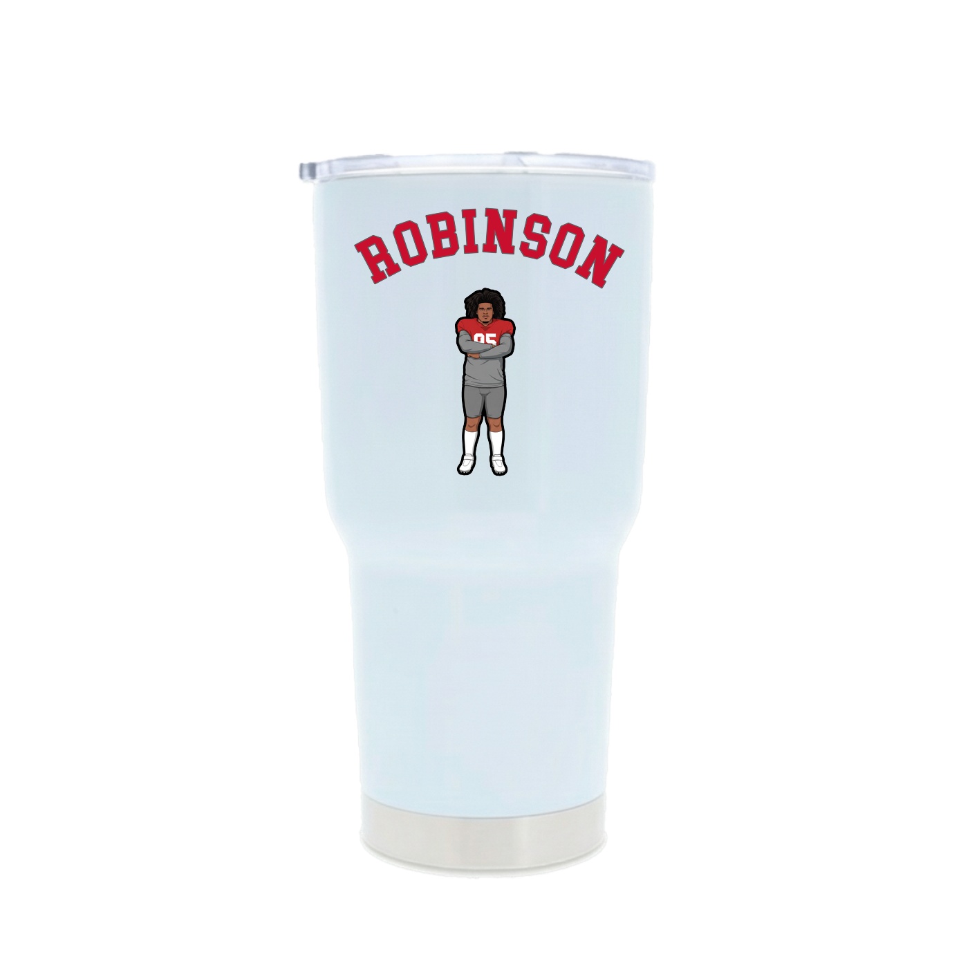 30oz Stainless Steel Tumbler — Shirsey Arch in White