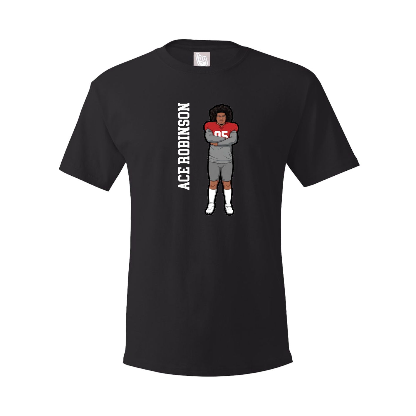 Youth Tee — Name Vertical in Black