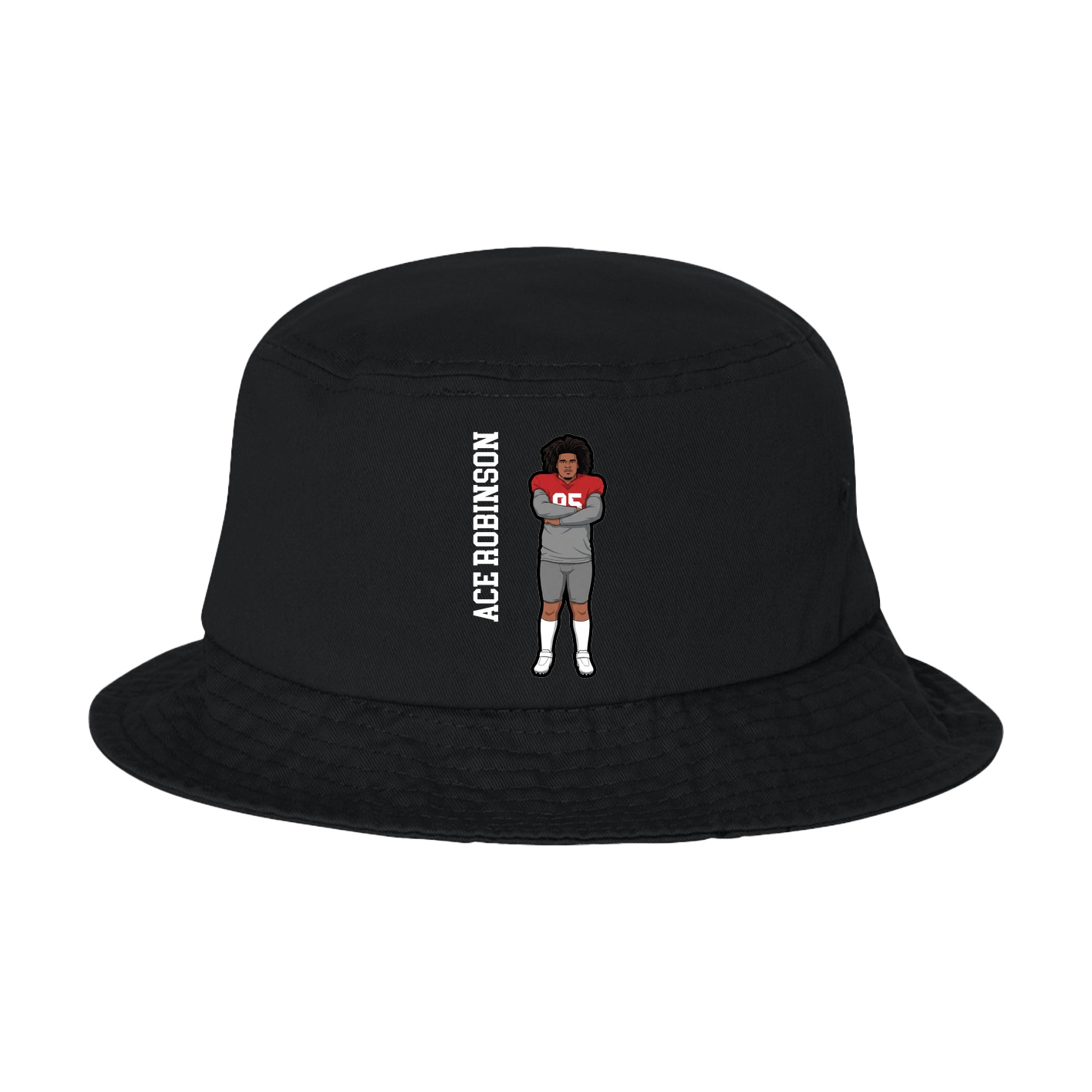Bucket Cap — Name Vertical in Black