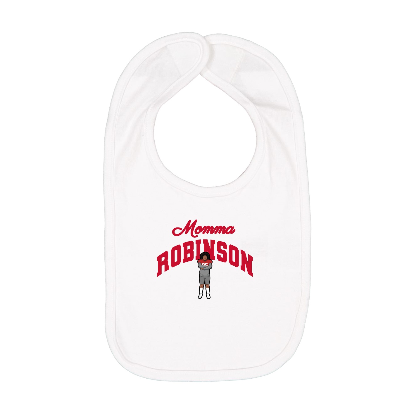 Infant Bib — Mothers Day Arch in White
