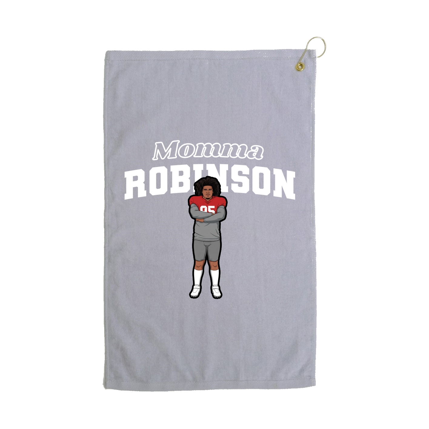 Golf Towel — Mothers Day Block in Grey