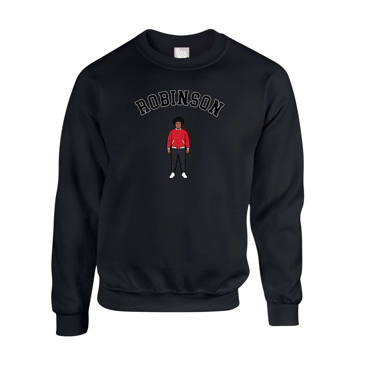 Fleece Crew — Shirsey Arch in Black