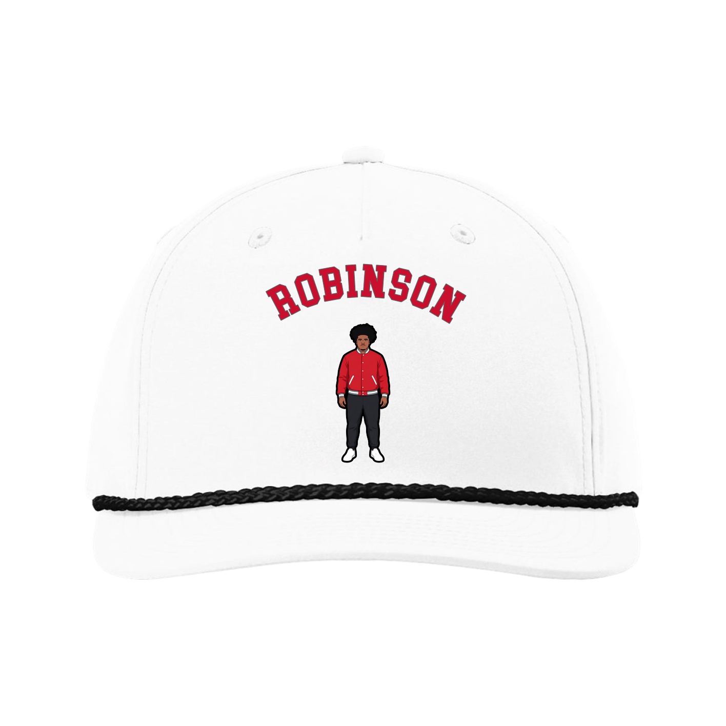 Five-Panel Classic Rope Cap — Shirsey Arch in White