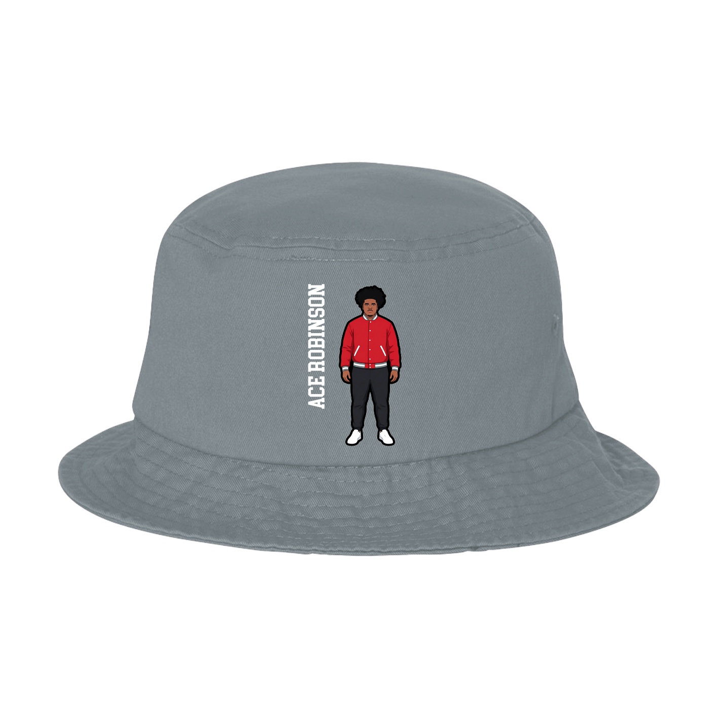 Bucket Cap — Name Vertical in Grey