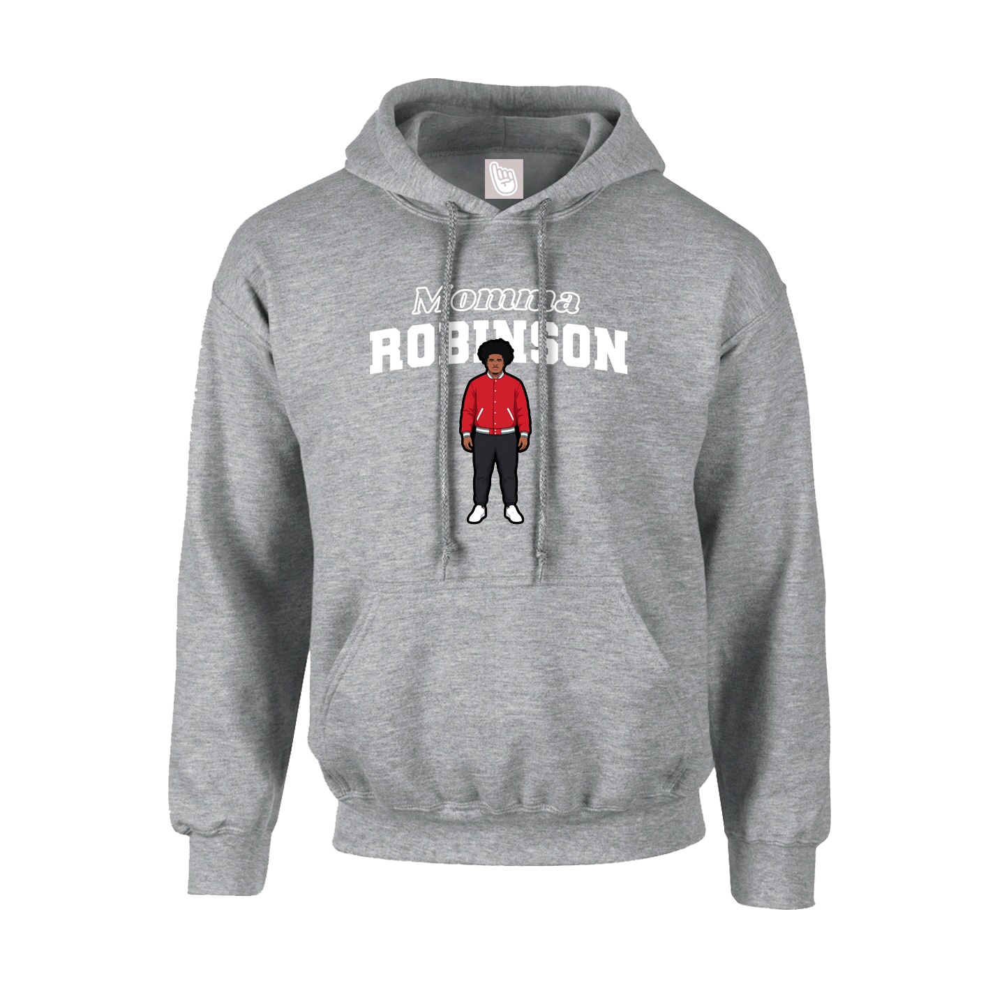 Youth Hoodie — Mothers Day Block in Grey