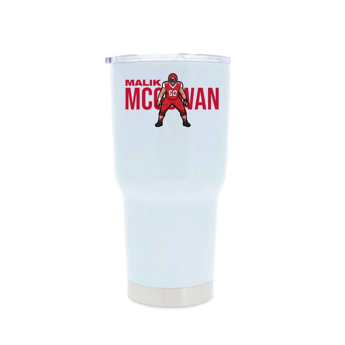30oz Stainless Steel Tumbler — Player Name in White