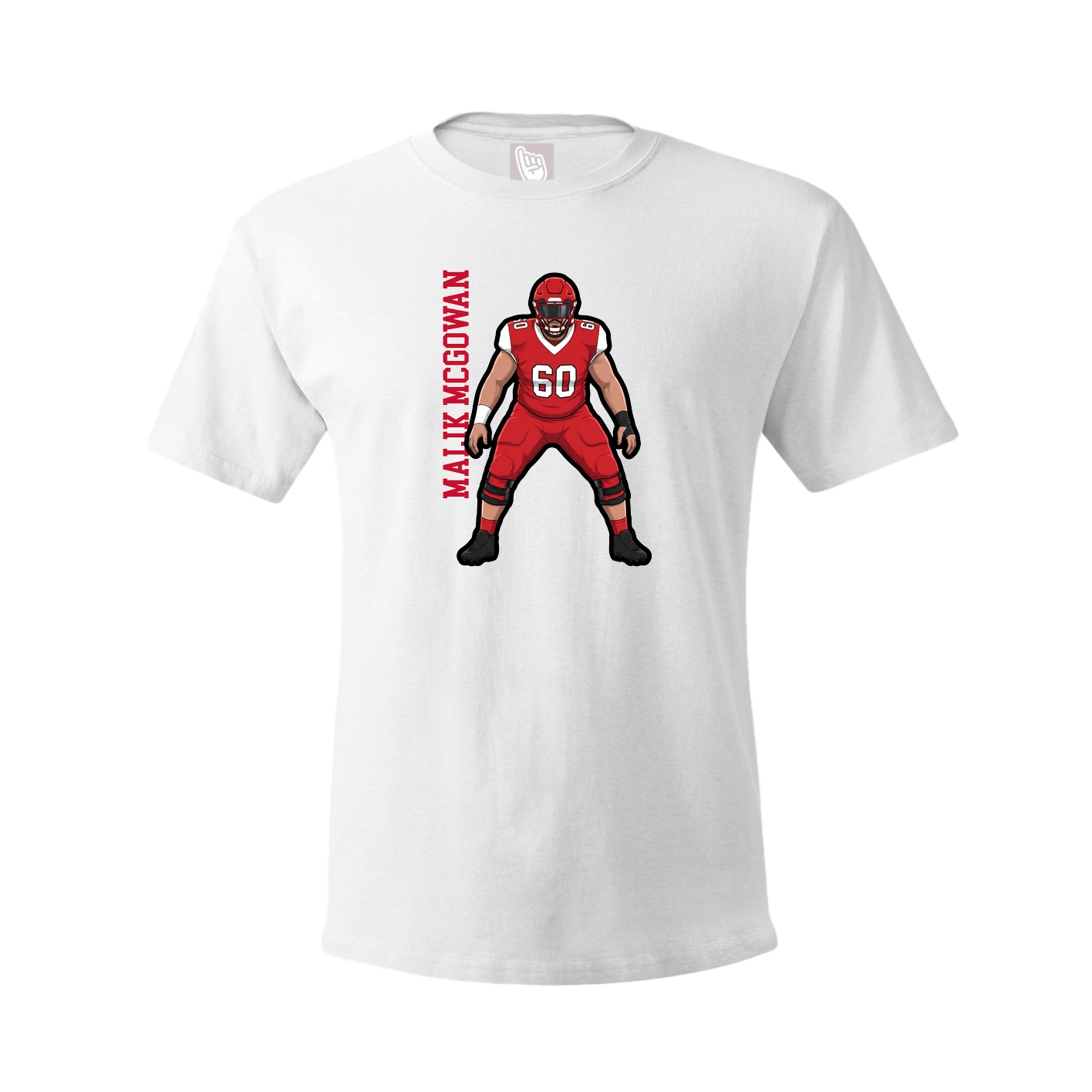 Youth Tee — Name Vertical in White