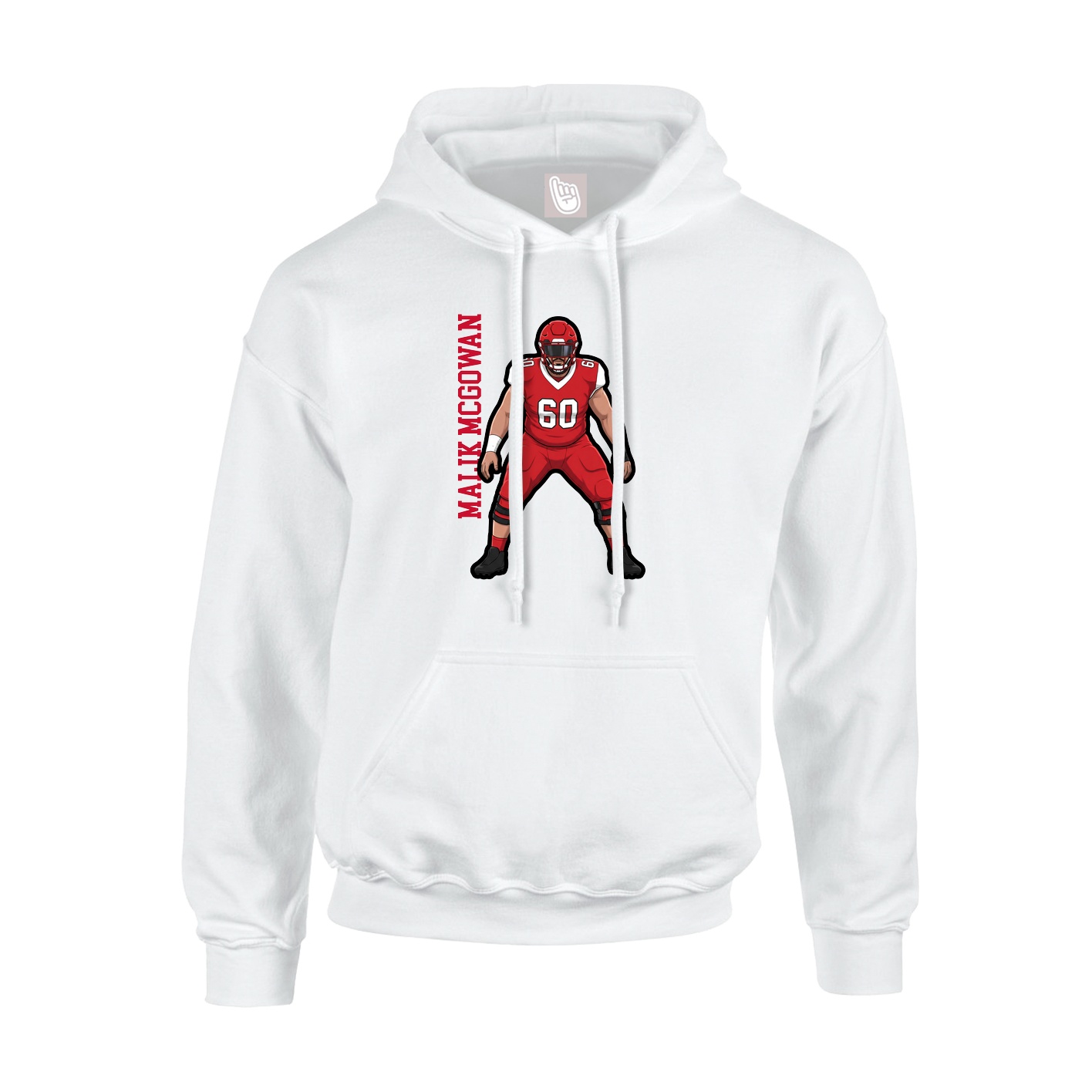 Hoodie — Name Vertical in White