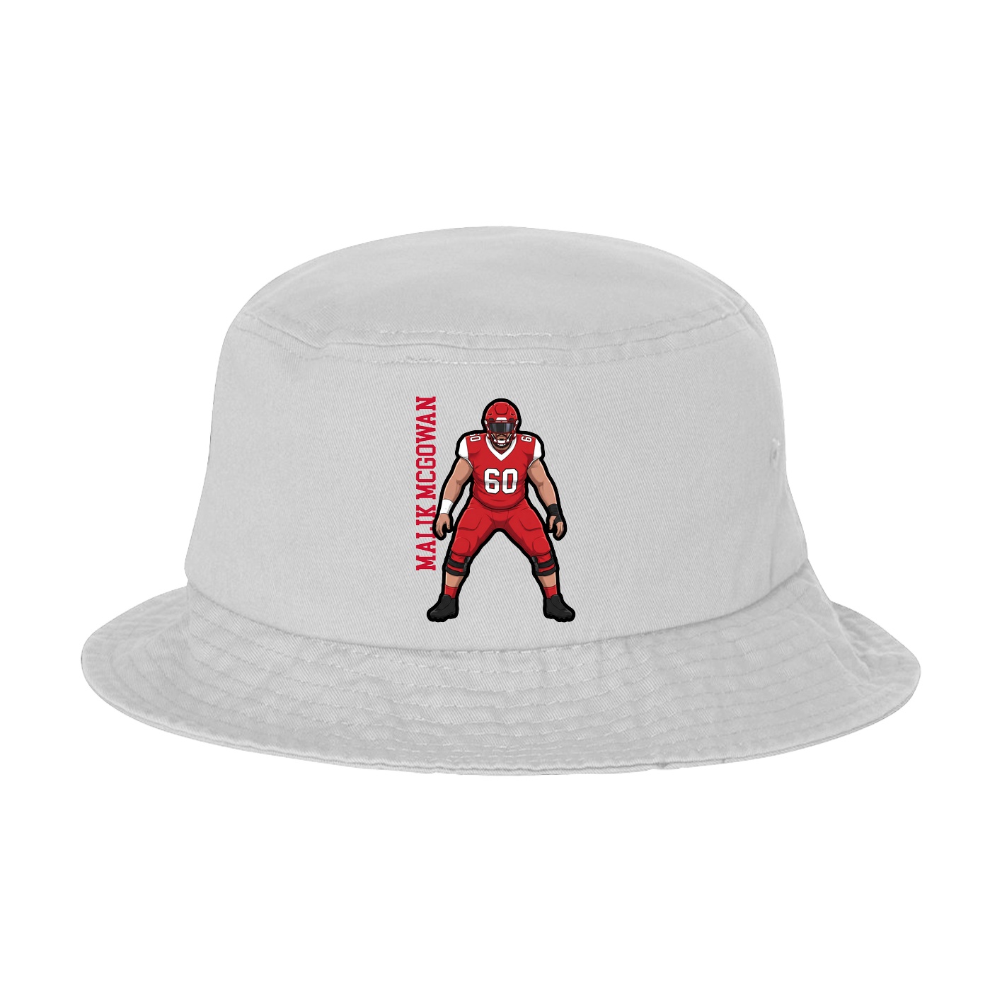 Bucket Cap — Name Vertical in White