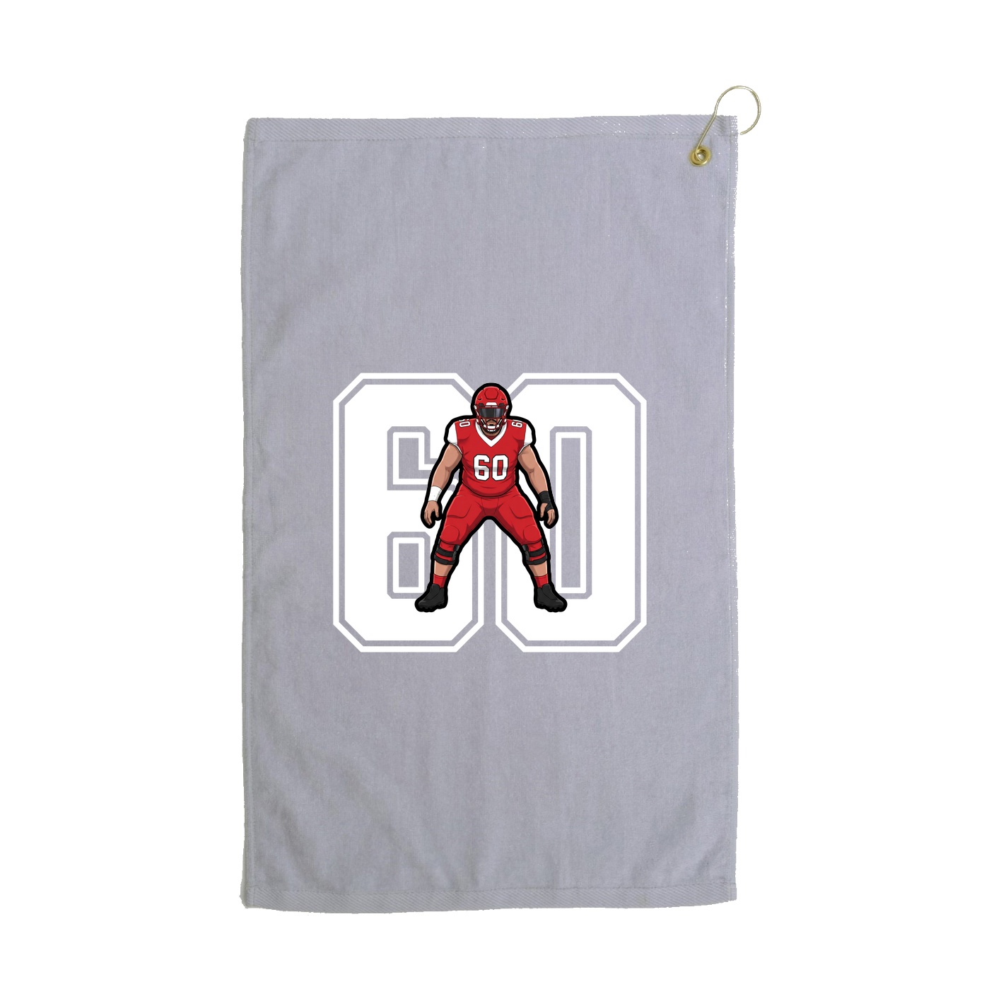 Golf Towel — Number in Grey