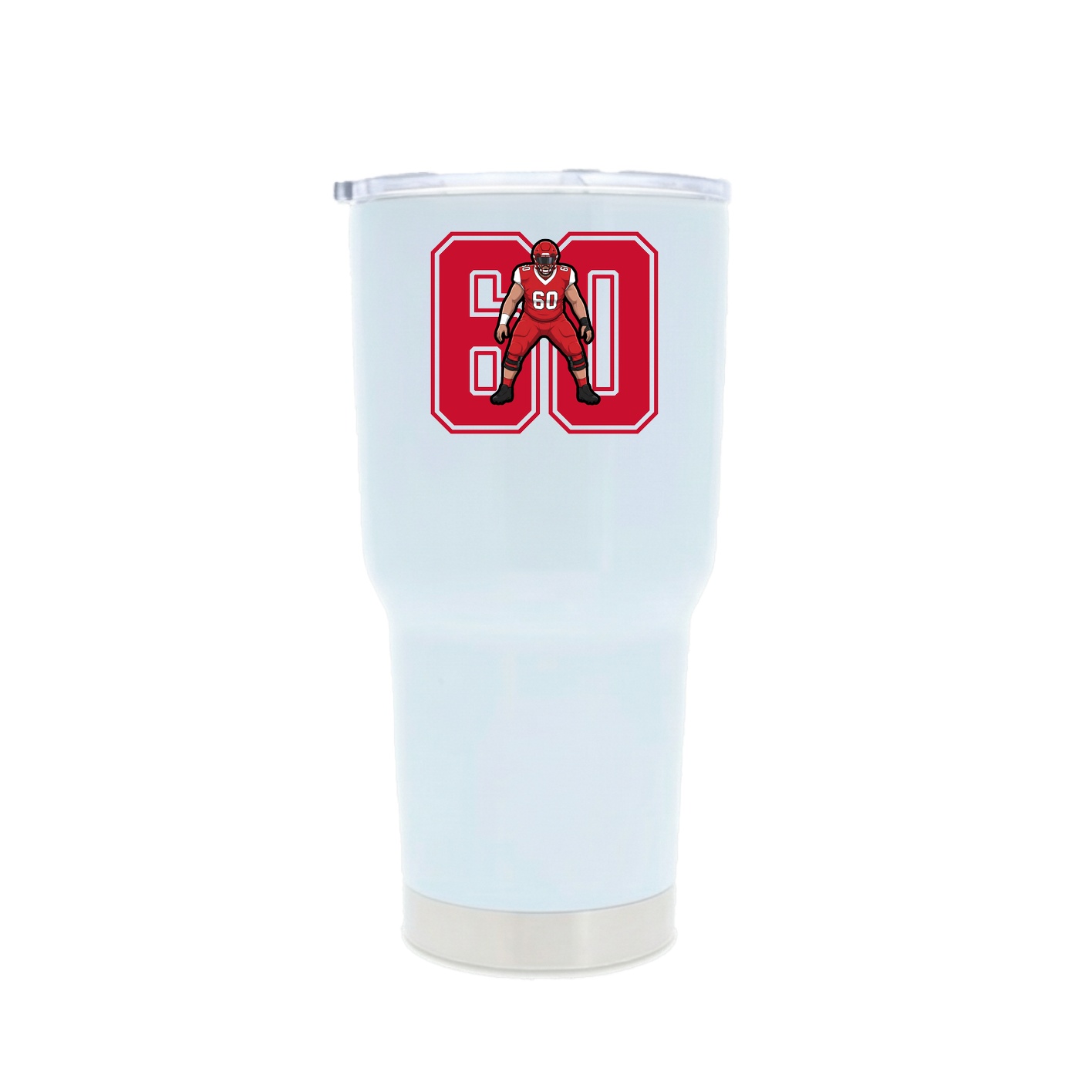 30oz Stainless Steel Tumbler — Number in White