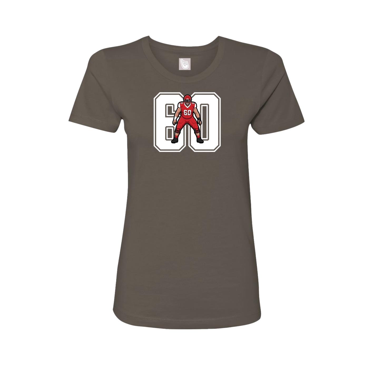 Fitted Women's Tee — Number in Grey