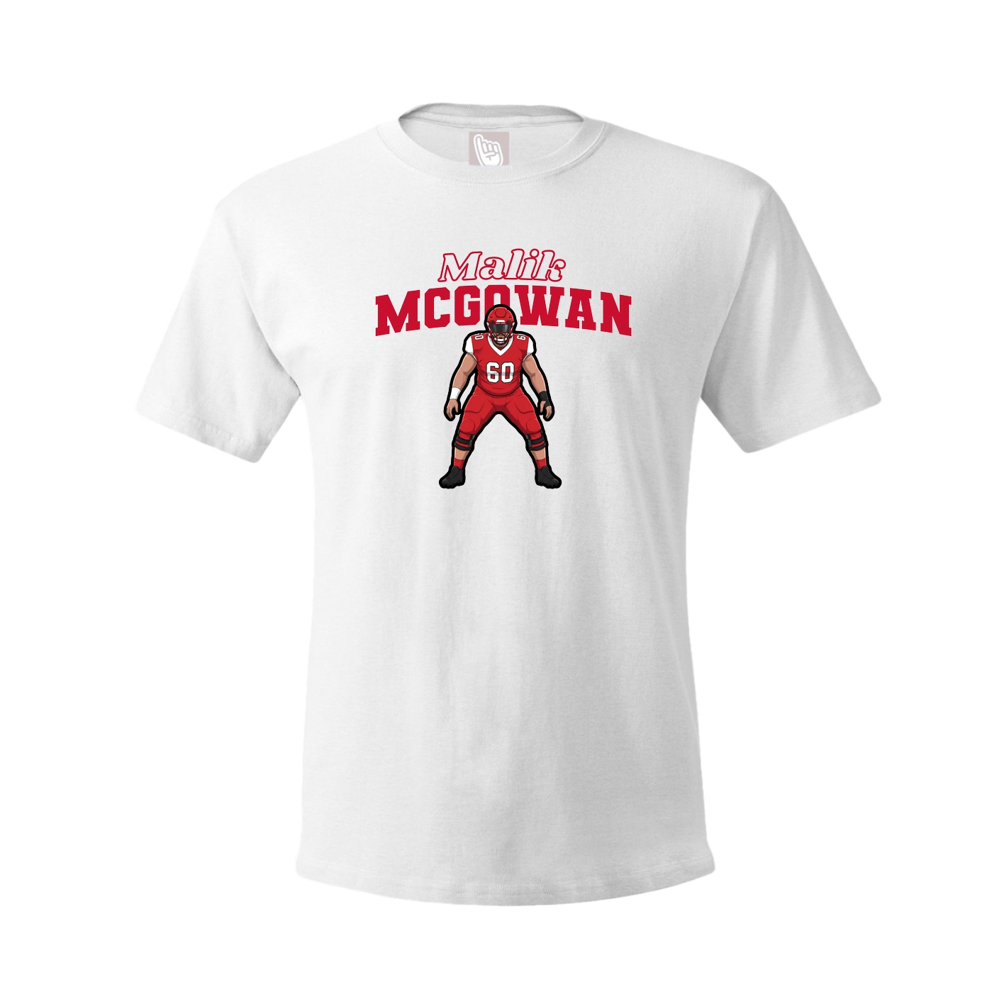Youth Tee — Name Arch in White