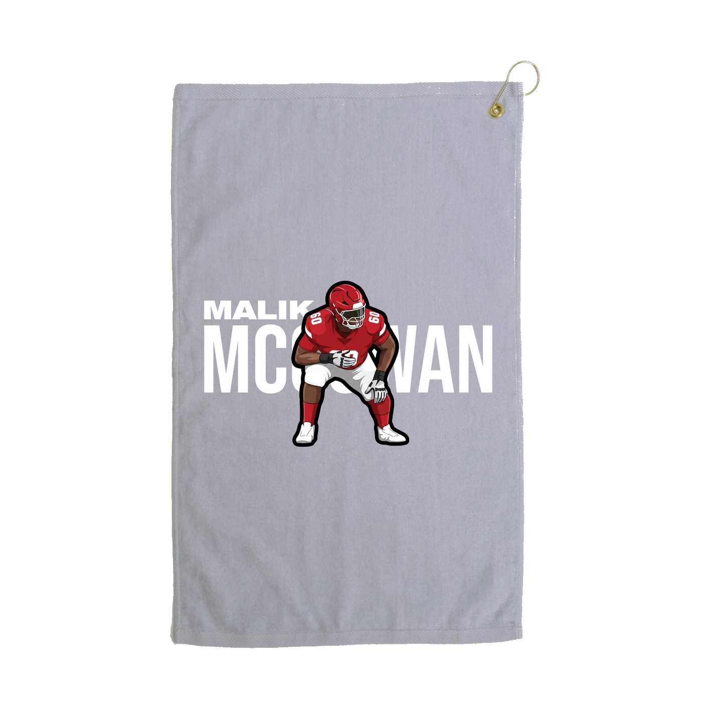 Golf Towel — Player Name in Grey