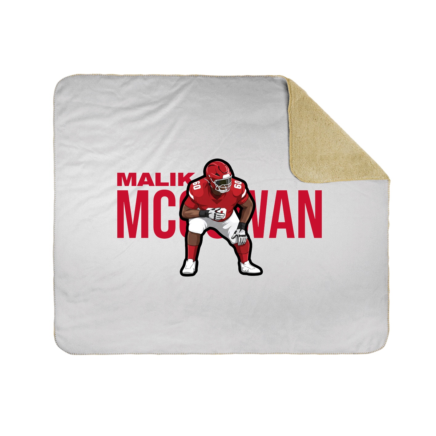 Throw Blanket — Player Name in White