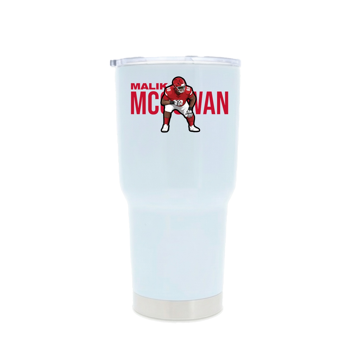 30oz Stainless Steel Tumbler — Player Name in White