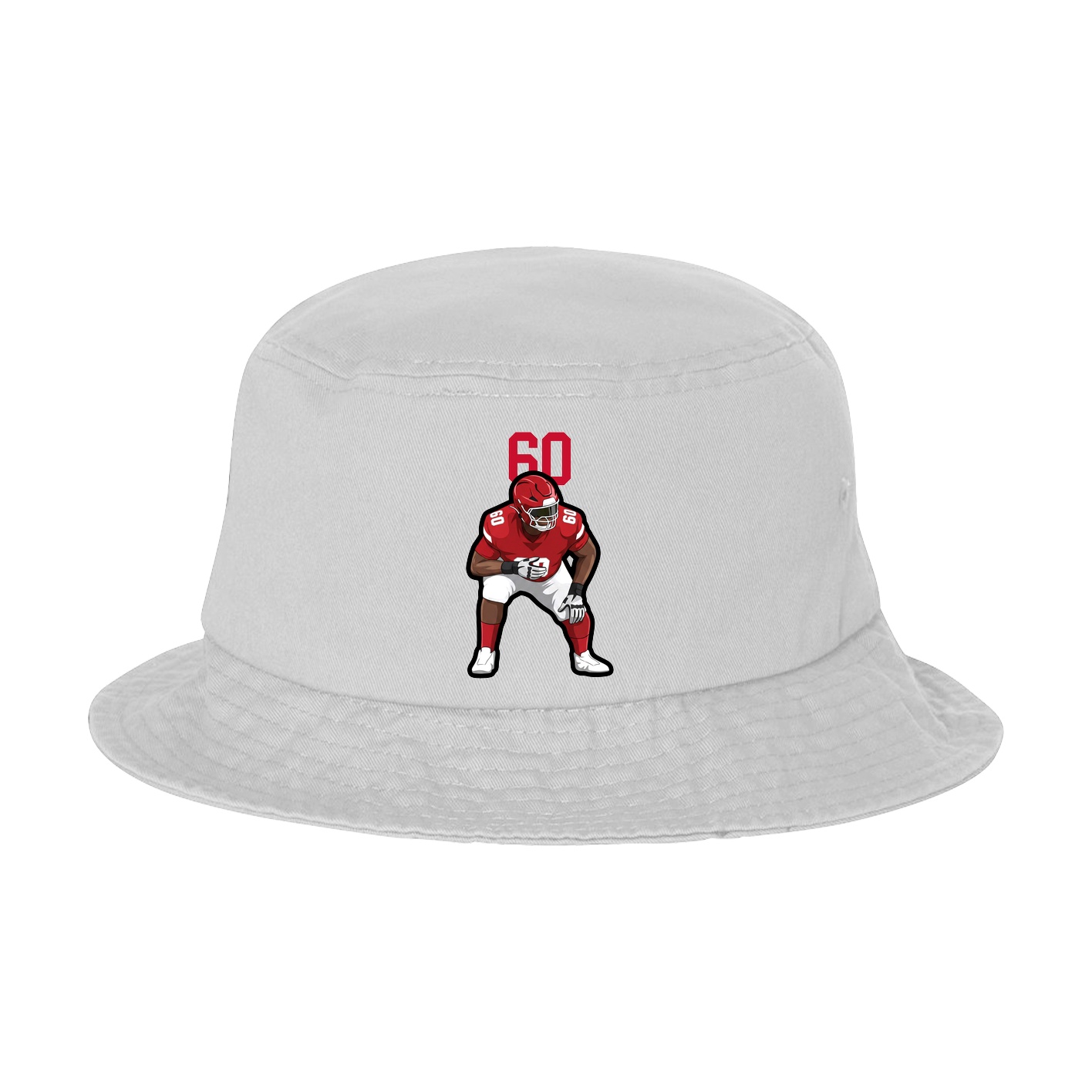 Bucket Cap — Number Top in White