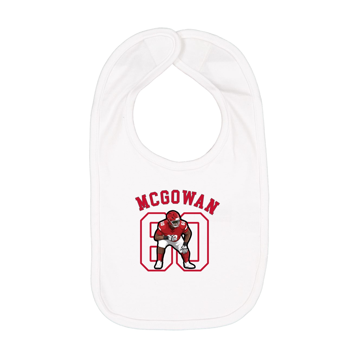 Infant Bib — Shirsey Arch in White