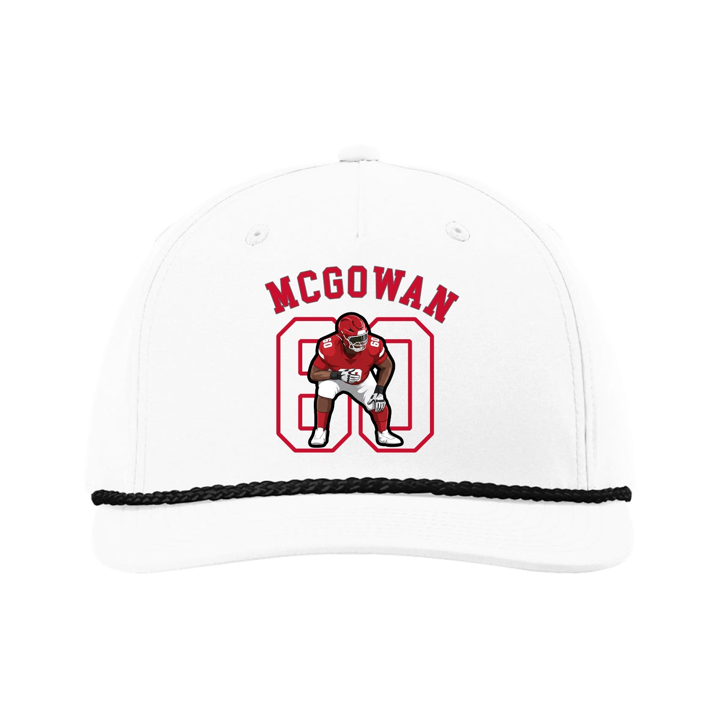 Five-Panel Classic Rope Cap — Shirsey Arch in White